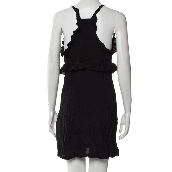 IRO whimsigoth ruffle plunge peplum effect romantic grunge tank slip dress - Picture 2 of 11
